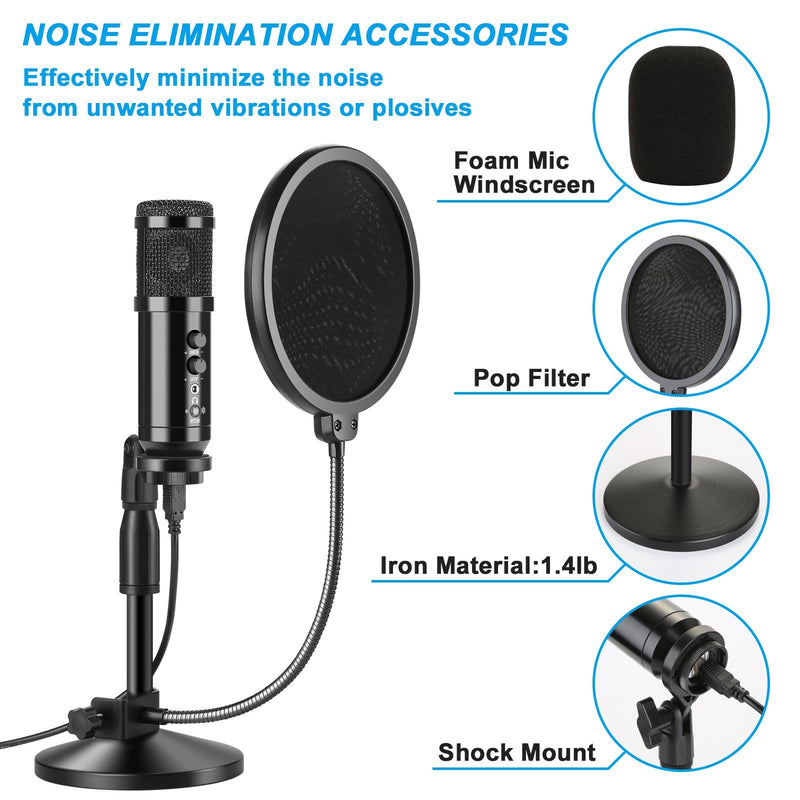 AGPtEK USB Condenser Microphone Headphones & Audio - DailySale