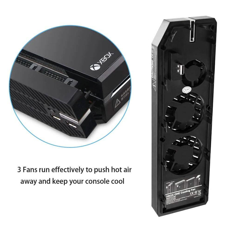 Agptek Xbox One Cooling Fan 3 Cooler with 2 Ports USB Hub Video Games & Consoles - DailySale