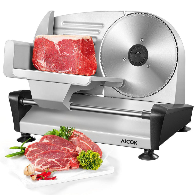 Aicok Meat Slicer with 7.5" Removable Stainless Steel Blade Kitchen & Dining - DailySale