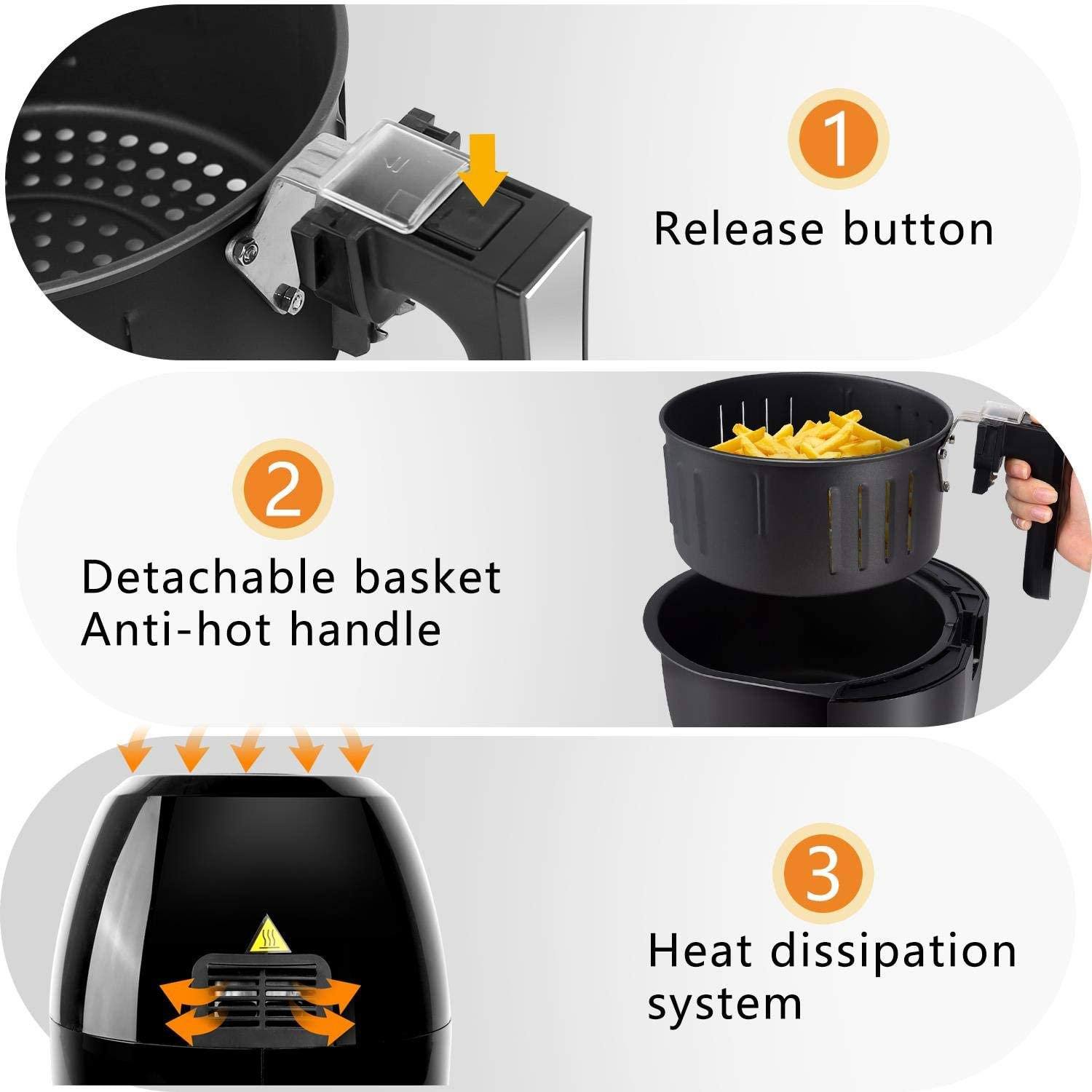 Aigostar Air Fryer 3.4Qt / 3.2L Kitchen & Dining - DailySale