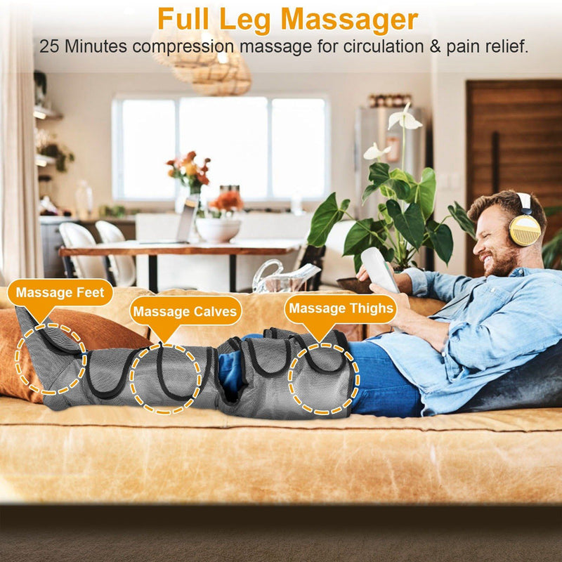 Air Compression Calf Feet Thigh Foot Massager Wellness - DailySale