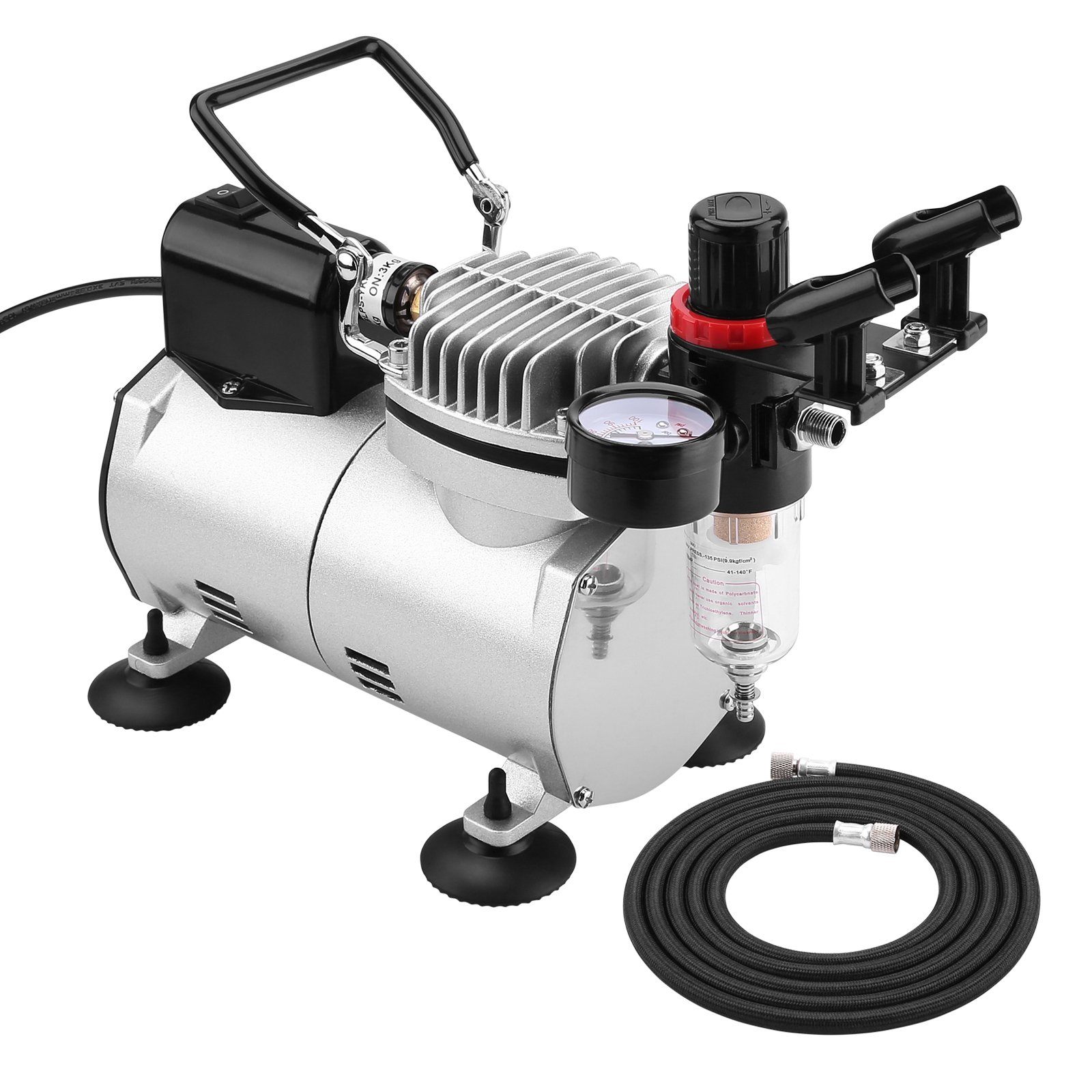 Airbrush Compressor Kit with 6ft Air Hose and Airbrush Holder Everything Else - DailySale