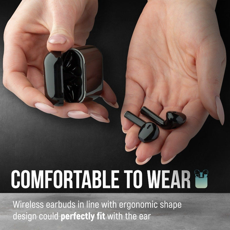 Airbuds Wireless Bluetooth Earphones with Charging Case and Bonus Qi Charging Mat Headphones & Speakers - DailySale