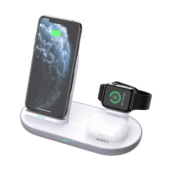 Aircore 3-in-1 Wireless Charging Station Stand Mobile Accessories - DailySale