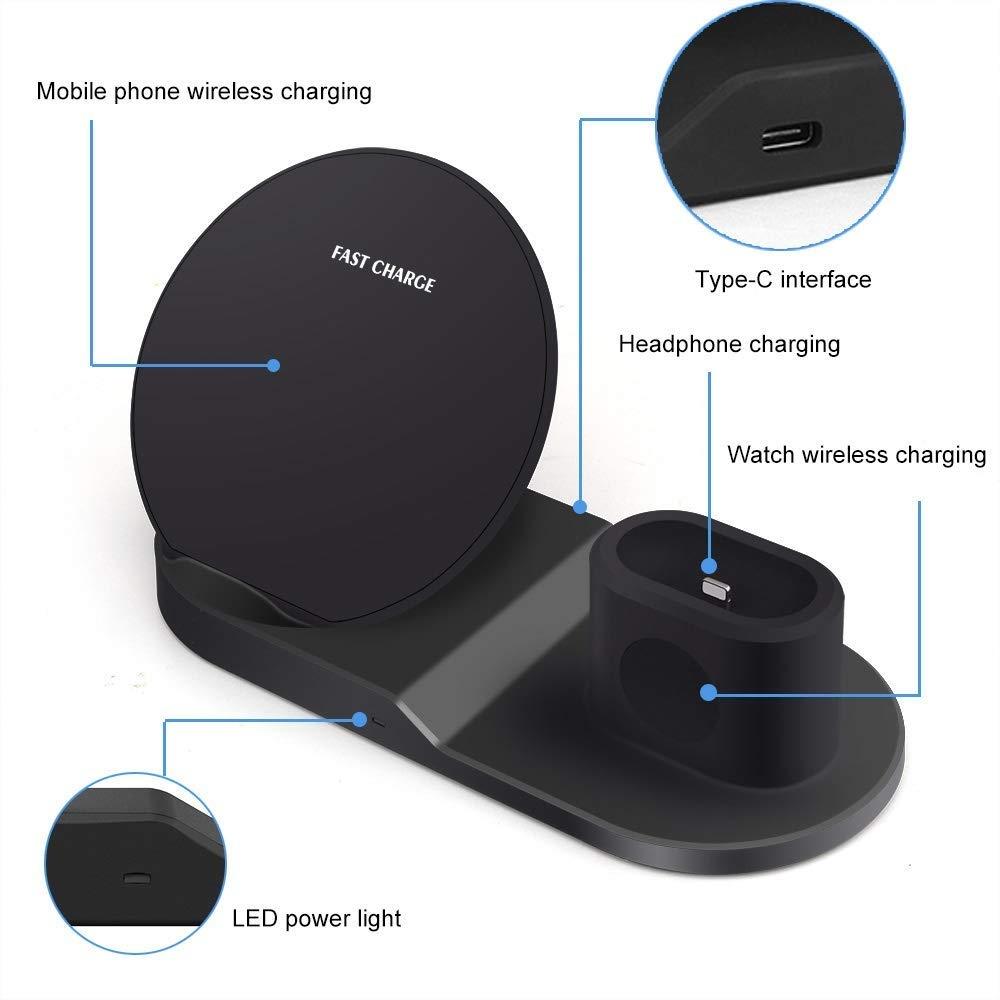 AirDock 3-in-1 Wireless Power Charging Station Gadgets & Accessories - DailySale