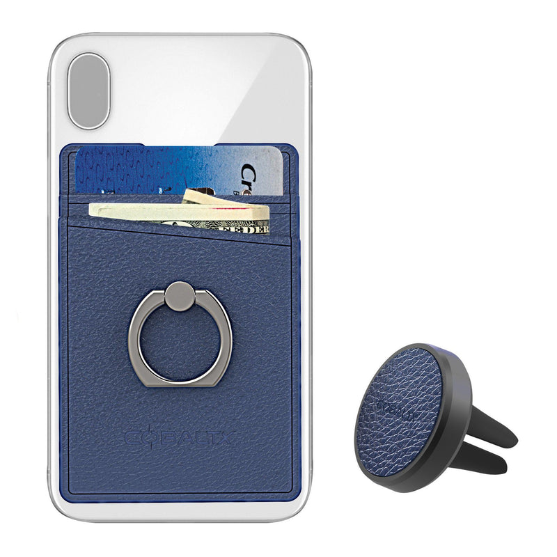 All-in-One Ring Grip Wallet and Magnetic Airvent Mount Combo Pack
