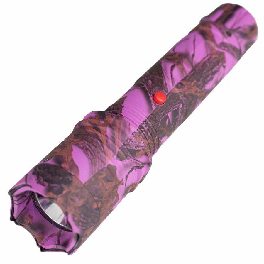 All Metal Stun Gun 4.9m Volt with LED Flashlight Sports & Outdoors Purple Camo - DailySale