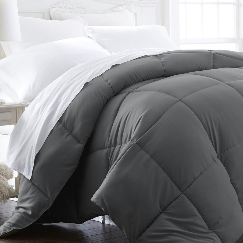 All-Season Down Alternative Hypoallergenic Comforter Bedding King/Cal King Gray - DailySale