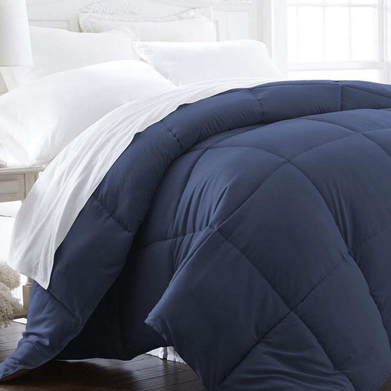 All-Season Down Alternative Hypoallergenic Comforter Bedding King/Cal King Navy - DailySale