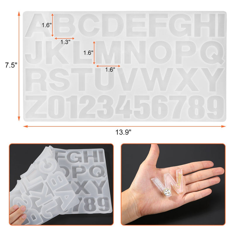 Alphabet Number Silicone Set DIY Casting Mold Jewelry Making Craft Art & Craft Supplies - DailySale