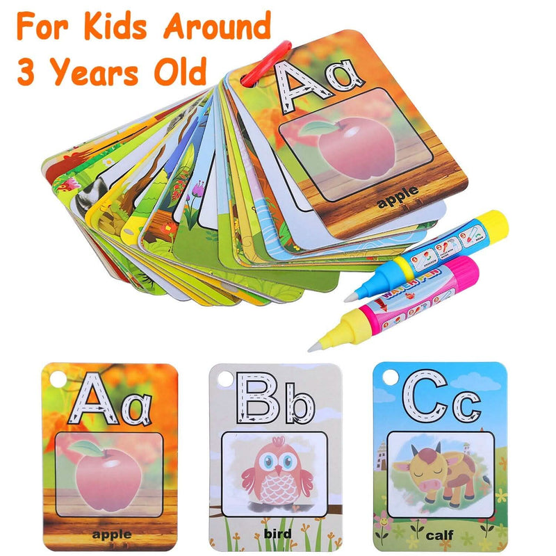 Alphabet Water Coloring Cards with 2 Magic Water Pens Toys & Games - DailySale