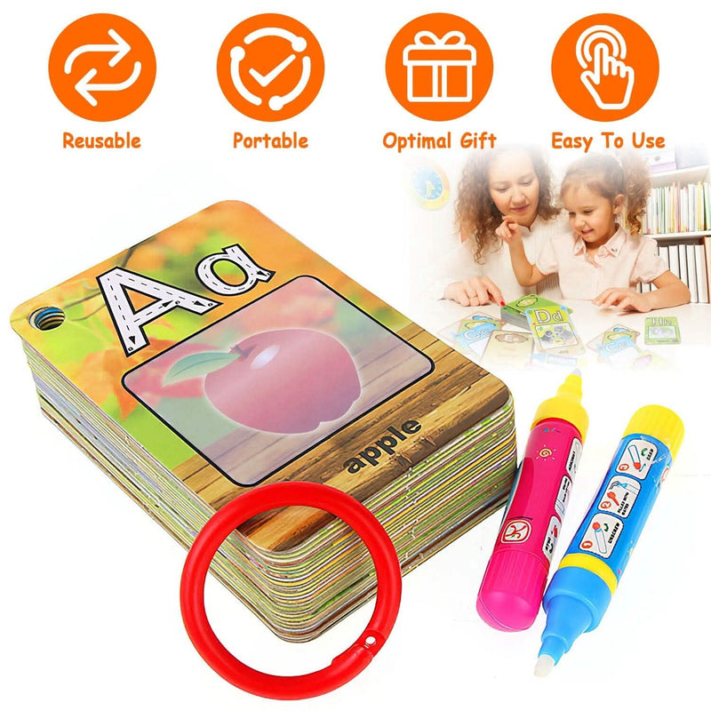 Alphabet Water Coloring Cards with 2 Magic Water Pens Toys & Games - DailySale