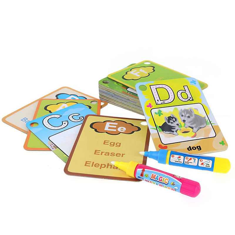 Alphabet Water Coloring Cards with 2 Magic Water Pens Toys & Games - DailySale