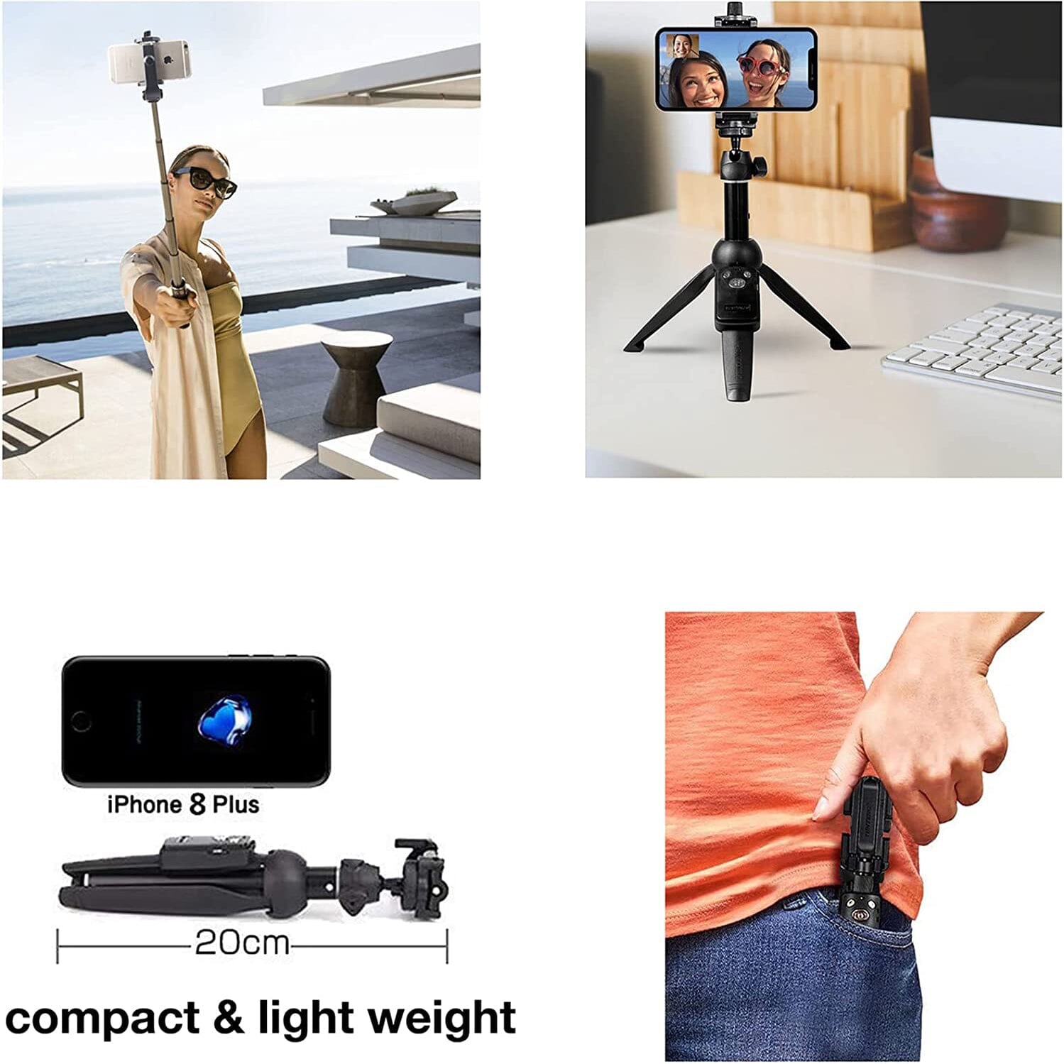 Aluminum Alloy Selfie Stick Phone Tripod Mobile Accessories - DailySale