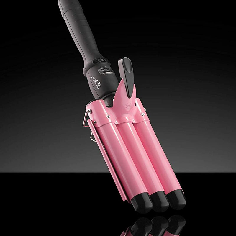 Alure Three Barrel Curling Iron Wand with LCD Temperature Display Beauty & Personal Care - DailySale