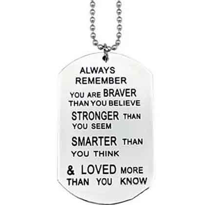 Always Remember You Are Braver Letter Necklace Necklaces - DailySale