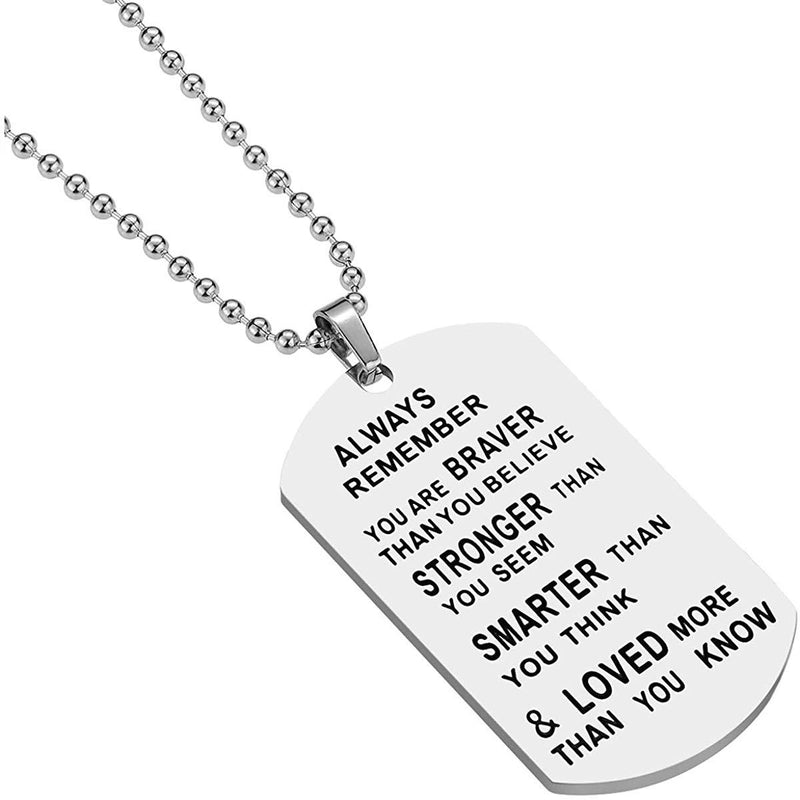 Always Remember You are Braver Than You Believe Pendant Necklace Jewelry - DailySale