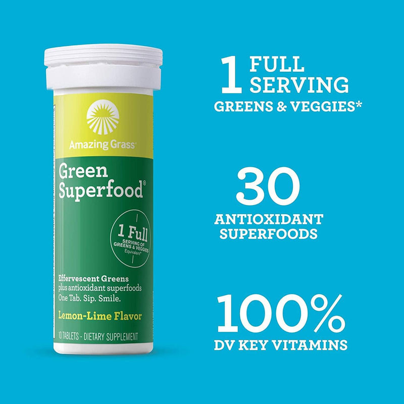 Amazing Grass Green Superfood Water Flavoring Tablet with Antioxidants and Alkalizing Greens