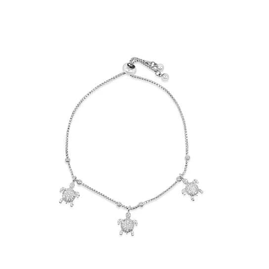 Amazing Luxurious Classic White Micro Pava Turtle Charm Bracelet Bracelets - DailySale