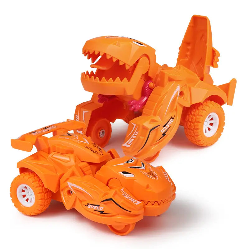 Amazing Transforming Dinosaur Car Deformation Toy Toys & Games Orange - DailySale