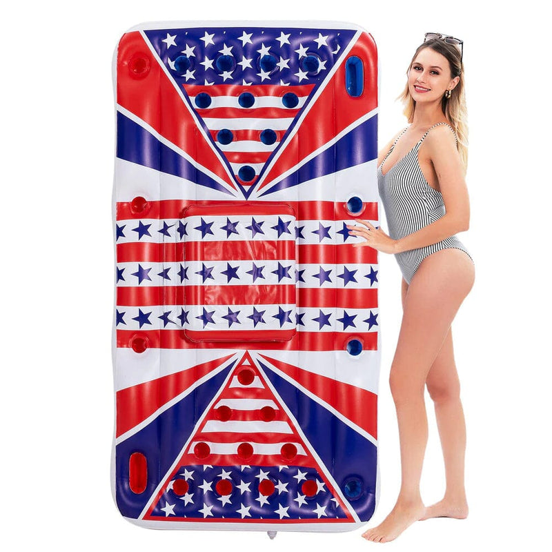 American Flag Beer Pong Cooler Float Sports & Outdoors - DailySale