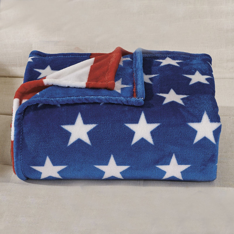 American Flag Ultra-Lush Oversized Throw Blanket Bedding - DailySale