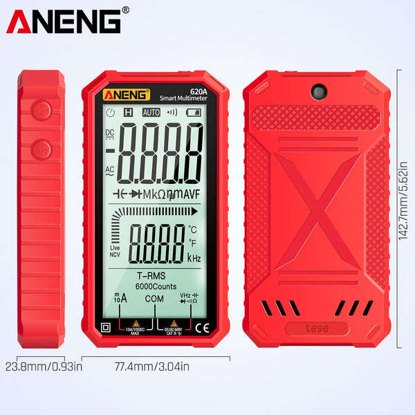 ANENG 4.7-Inch LCD Display 6000 Count AC/DC Digital Multimeter Batteries & Electrical - DailySale