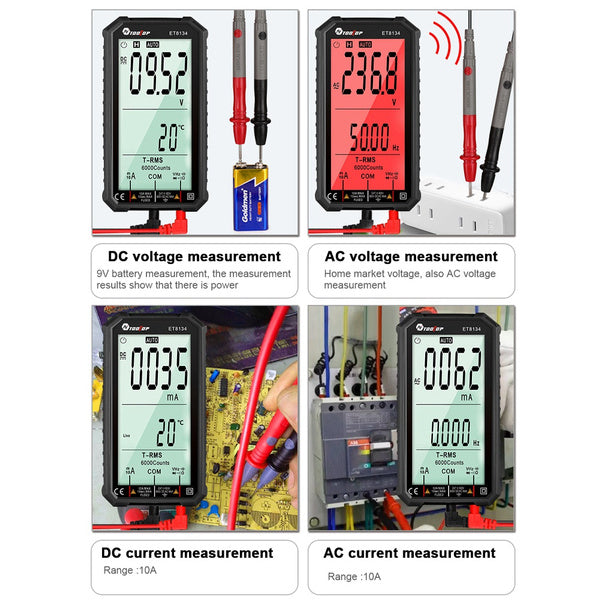 ANENG 4.7-Inch LCD Display 6000 Count AC/DC Digital Multimeter Batteries & Electrical - DailySale