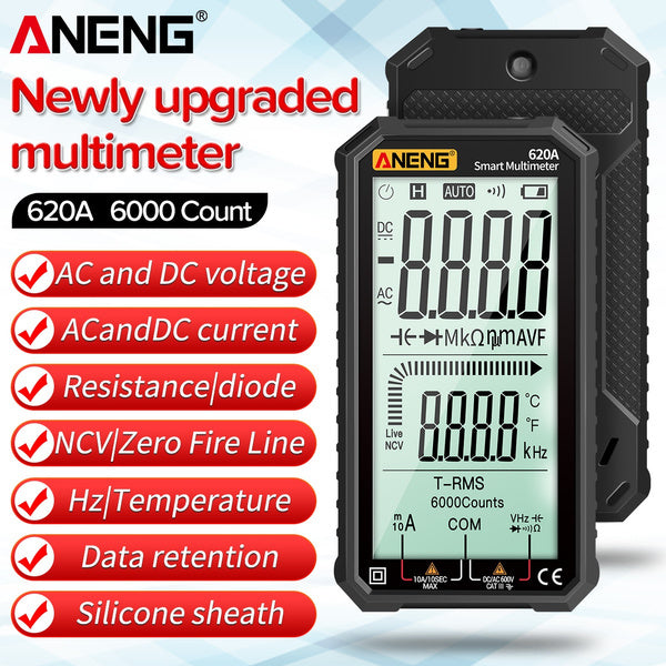 ANENG 4.7-Inch LCD Display 6000 Count AC/DC Digital Multimeter Batteries & Electrical - DailySale