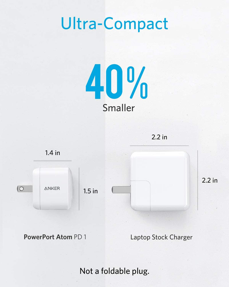 Anker 30W Compact USB-C Wall Charger with Power Delivery, PowerPort Atom (Refurbished) Mobile Accessories - DailySale