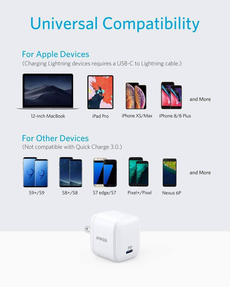Anker 30W Compact USB-C Wall Charger with Power Delivery, PowerPort Atom (Refurbished) Mobile Accessories - DailySale