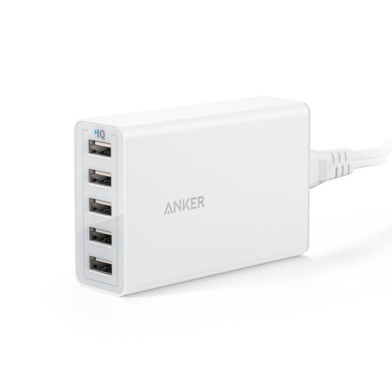 Anker PowerPort 5 40W/8A 5-Port USB Charger for Apple iPhone, iPad, Samsung Galaxy, and more Gadgets & Accessories - DailySale
