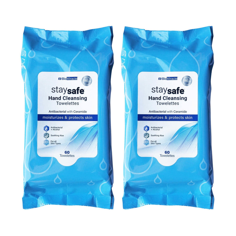 Anti-Bacterial Wipes with 62% Alcohol and Aloe Wellness & Fitness 120-Count - DailySale