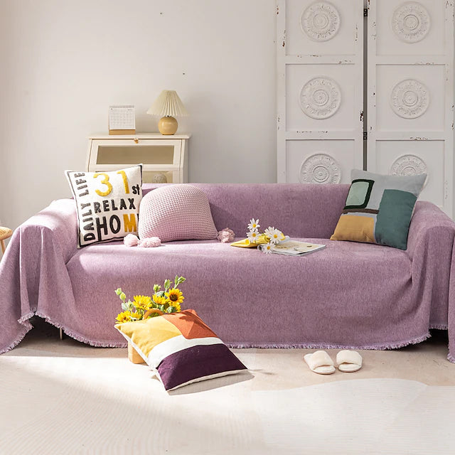 Anti-Scratch Cat Sofa Blanket Furniture & Decor Purple 130cm - DailySale