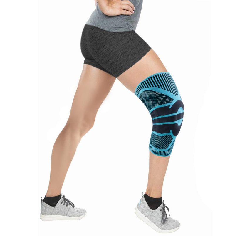 Anti Slip Springs Stabilizers Knee Compression Support Sleeve With Patella Gel Pad