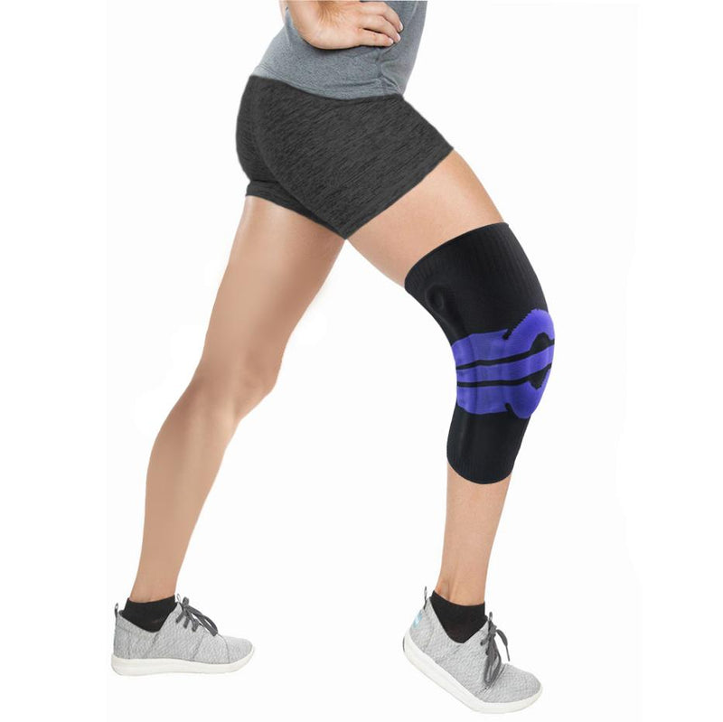 Anti Slip Springs Stabilizers Knee Compression Support Sleeve With Patella Gel Pad