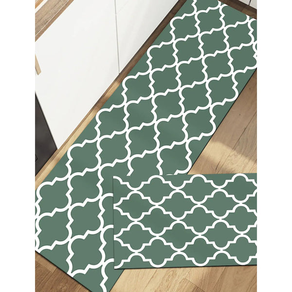 Anti-Slip Waterproof Kitchen Mat Carpet Kitchen Storage Green Small Set - DailySale