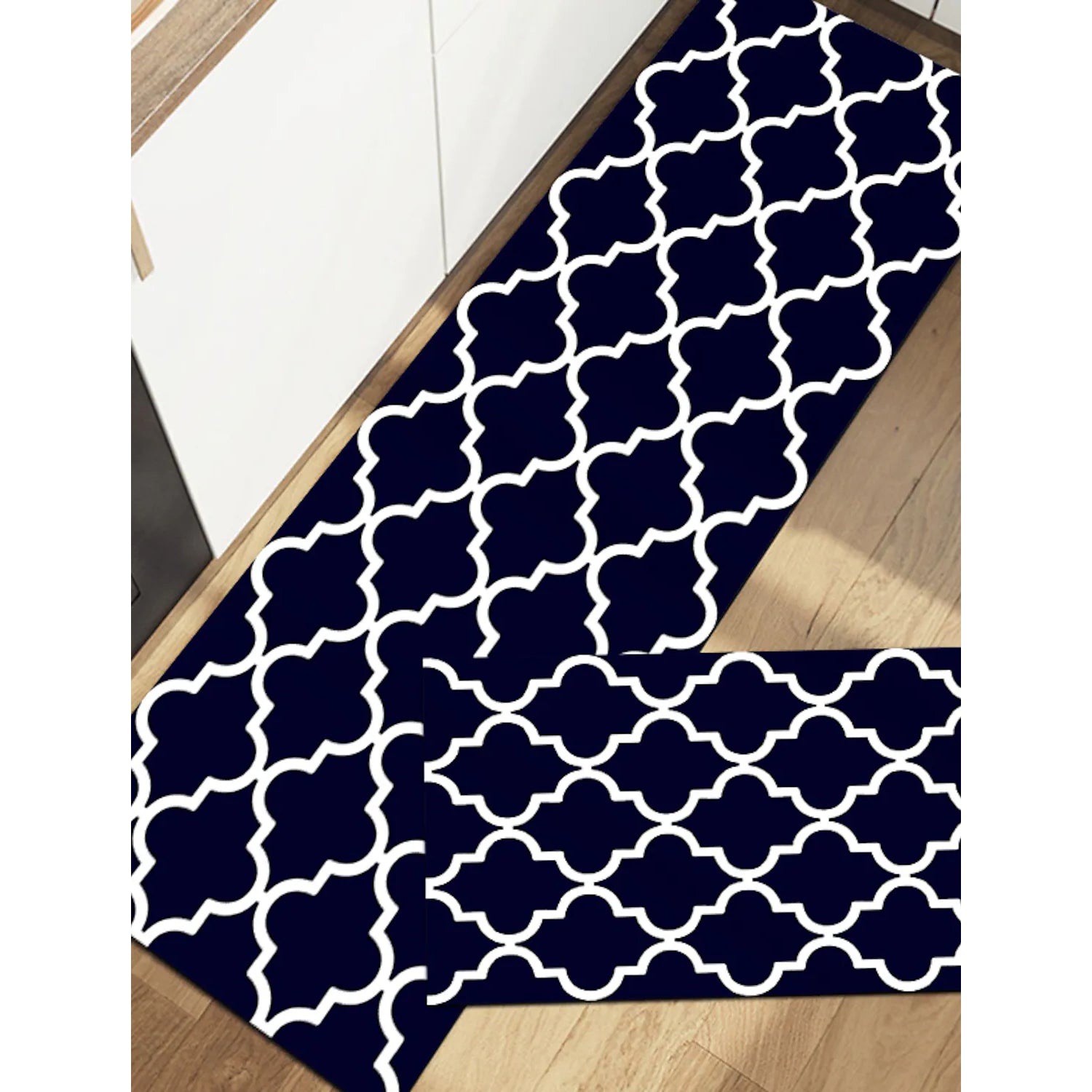 Anti-Slip Waterproof Kitchen Mat Carpet Kitchen Storage Navy Small Set - DailySale