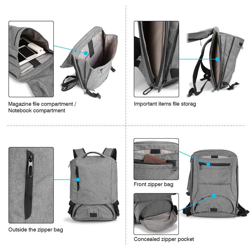 Anti-theft 14Inch Laptop Computer Backpack for Travel Waterproof Business School Bags & Travel - DailySale