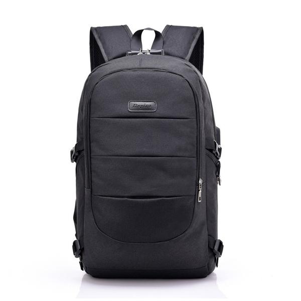 Anti Theft Waterproof Classic Backpack with USB Charging Port and Headphone Interface Bags & Travel Black - DailySale