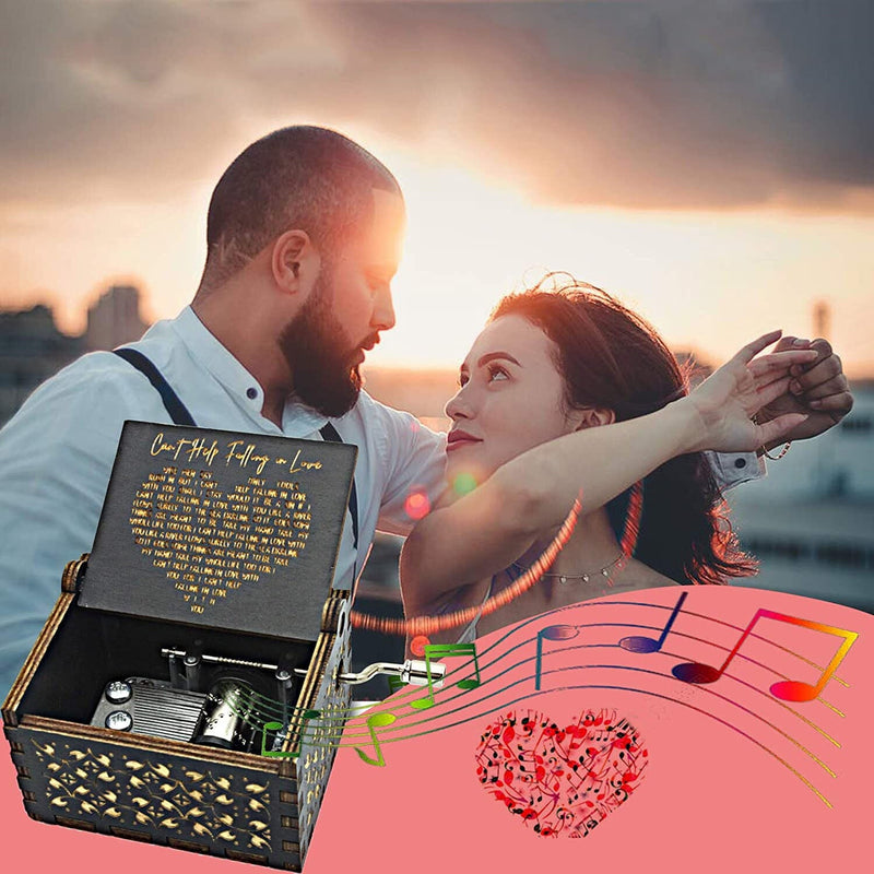 Antique Engraved Musical Box Can't Help Falling in Love Everything Else - DailySale