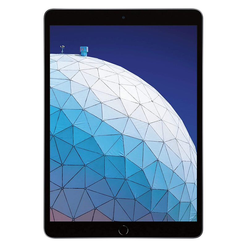 Front view of gray Apple iPad Air 3 10.5" Wi-Fi + Cellular 4G LTE (Refurbished)