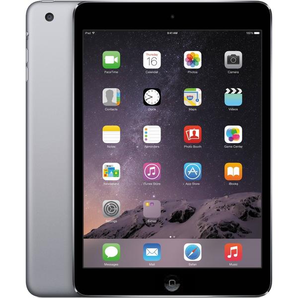 Front and back view of silver Apple iPad Air Tablet 1st Gen (Refurbished) with black bezel