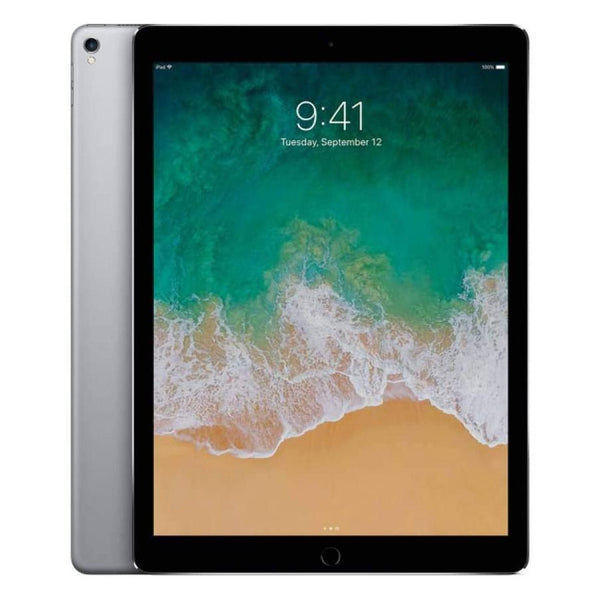 Gray Apple iPad Pro 9.7" Tablet Wi-Fi (Refurbished), front and back views