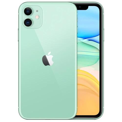Front and back of Apple iPhone 11 - Fully Unlocked (Refurbished) shown in green, available at Dailysale