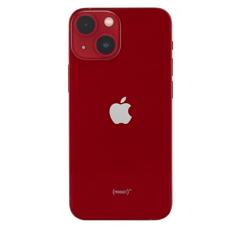 Back of Apple iPhone 13 Mini 256GB - Verizon AT&T T-Mobile GSM Factory Unlocked shown in red