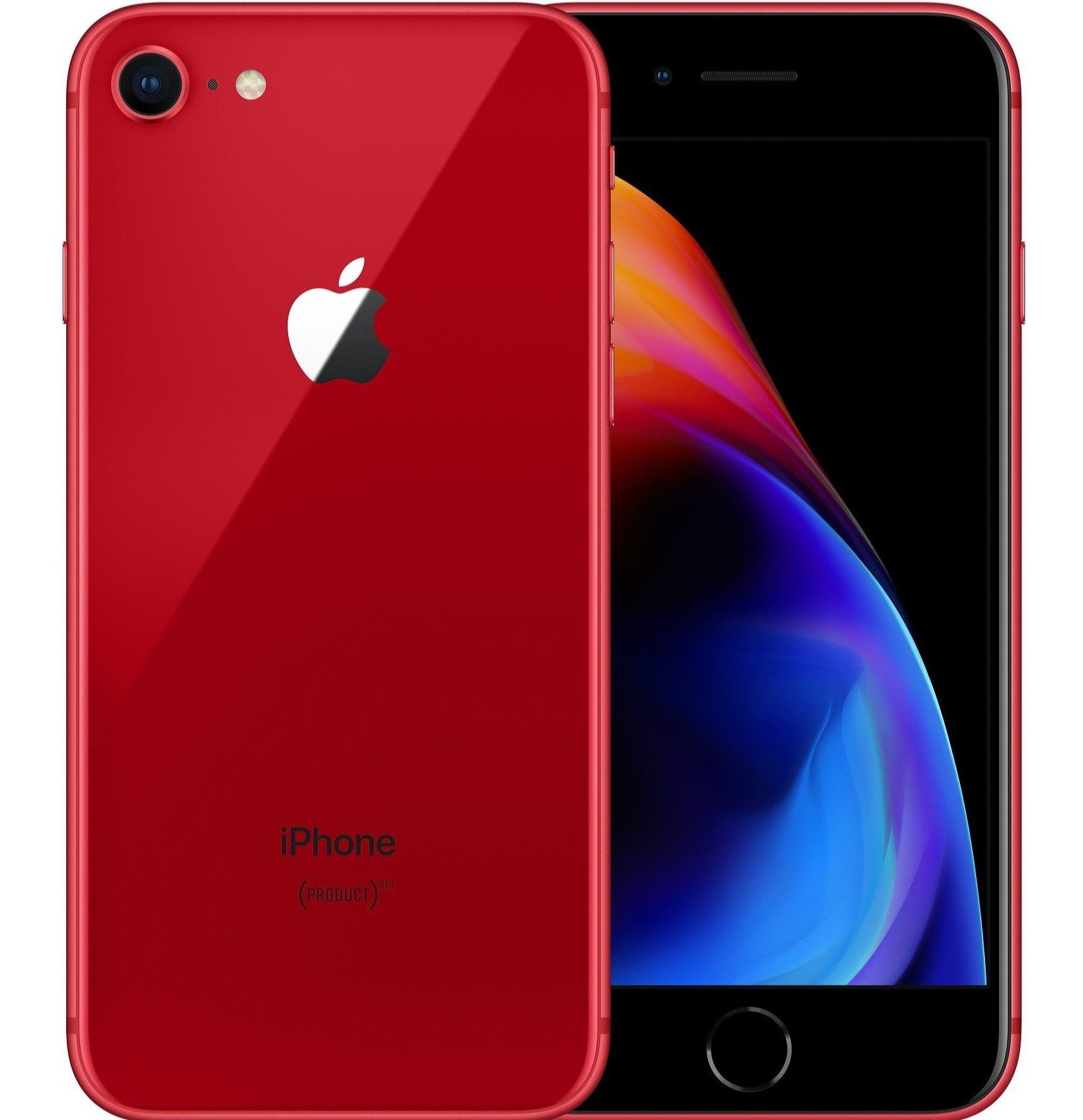 Front and back view of red Apple iPhone 8 - Fully Unlocked (Refurbished), at Dailysale