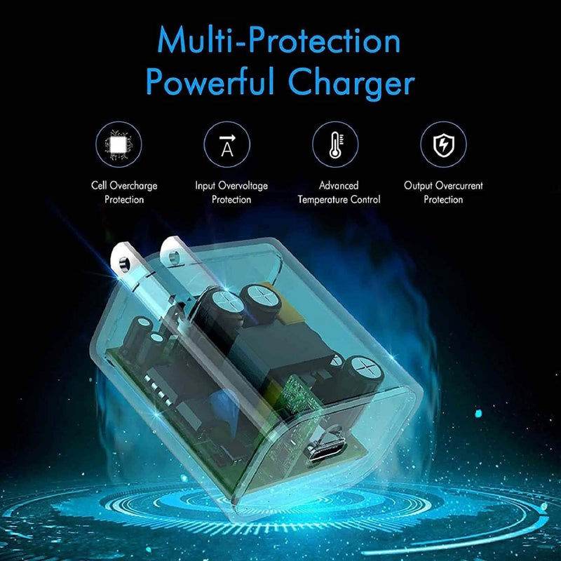 Apple MFi Certified Veetone 20W PD Type C Power Wall Charger Travel Plug with 6FT USB C to Lightning Quick Charge Sync Cable Mobile Accessories - DailySale