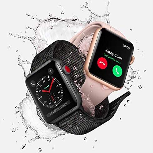 Apple Watch Series 3 GPS 42mm Space Gray Aluminum Case with Black Sport Band Smart Watches - DailySale