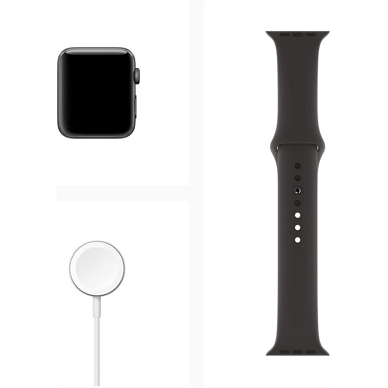 Apple Watch Series 3 GPS 42mm Space Gray Aluminum Case with Black Sport Band Smart Watches - DailySale